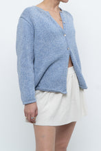 Load image into Gallery viewer, Vintage x LL BEAN Heathered Baby Blue Cotton Knit Cardigan (XS-M)