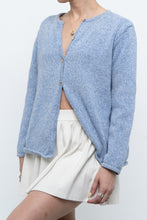 Load image into Gallery viewer, Vintage x LL BEAN Heathered Baby Blue Cotton Knit Cardigan (XS-M)