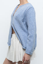 Load image into Gallery viewer, Vintage x LL BEAN Heathered Baby Blue Cotton Knit Cardigan (XS-M)