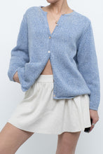 Load image into Gallery viewer, Vintage x LL BEAN Heathered Baby Blue Cotton Knit Cardigan (XS-M)