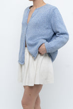 Load image into Gallery viewer, Vintage x LL BEAN Heathered Baby Blue Cotton Knit Cardigan (XS-M)