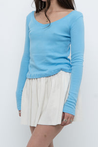 Vintage x Blue Cotton Long Sleeve Basic (S)