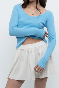 Vintage x Blue Cotton Long Sleeve Basic (S)
