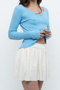 Vintage x Blue Cotton Long Sleeve Basic (S)