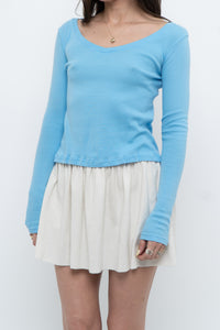 Vintage x Blue Cotton Long Sleeve Basic (S)
