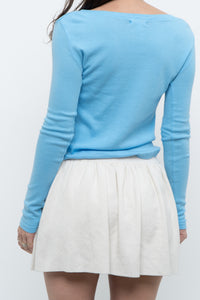 Vintage x Blue Cotton Long Sleeve Basic (S)