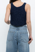 Load image into Gallery viewer, Vintage x Handknit Navy Tank (XS, S)