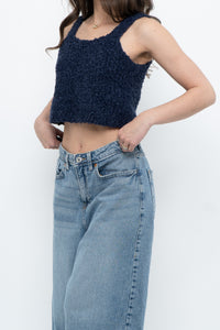 Vintage x Handknit Navy Tank (XS, S)