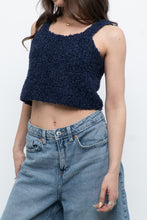Load image into Gallery viewer, Vintage x Handknit Navy Tank (XS, S)