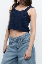 Load image into Gallery viewer, Vintage x Handknit Navy Tank (XS, S)