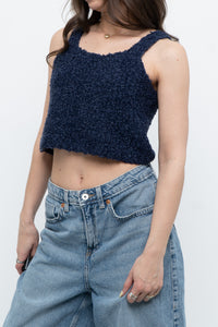 Vintage x Handknit Navy Tank (XS, S)