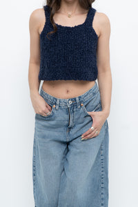 Vintage x Handknit Navy Tank (XS, S)