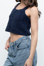 Load image into Gallery viewer, Vintage x Handknit Navy Tank (XS, S)