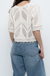 Vintage x Cream Cotton Raised Knit Cardigan (S-L)