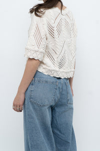 Vintage x Cream Cotton Raised Knit Cardigan (S-L)