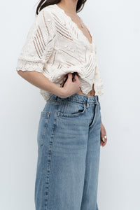 Vintage x Cream Cotton Raised Knit Cardigan (S-L)