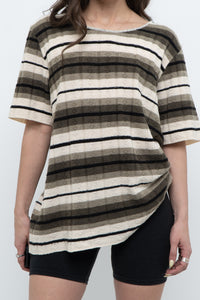 Vintage x Striped Knit Short Sleeve Sweater (XS-L)