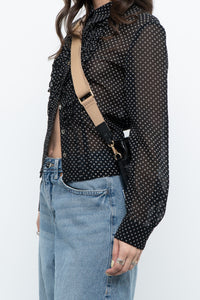 FINN ESKER x Black Leather Croc Crossbody