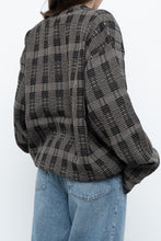 Load image into Gallery viewer, Vintage x Made in Hong Kong x Black Checkered Japanese Fabric Knit Sweater (S-L)