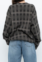 Load image into Gallery viewer, Vintage x Made in Hong Kong x Black Checkered Japanese Fabric Knit Sweater (S-L)