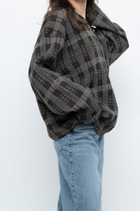 Vintage x Made in Hong Kong x Black Checkered Japanese Fabric Knit Sweater (S-L)