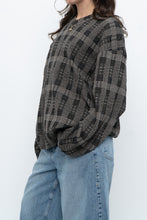 Load image into Gallery viewer, Vintage x Made in Hong Kong x Black Checkered Japanese Fabric Knit Sweater (S-L)