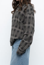 Load image into Gallery viewer, Vintage x Made in Hong Kong x Black Checkered Japanese Fabric Knit Sweater (S-L)