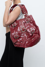 Load image into Gallery viewer, Vintage x LE CHATEAU Faux Red Leather Oversized Purse