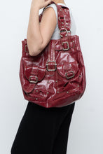 Load image into Gallery viewer, Vintage x LE CHATEAU Faux Red Leather Oversized Purse