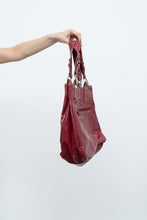 Load image into Gallery viewer, Vintage x LE CHATEAU Faux Red Leather Oversized Purse