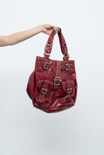 Load image into Gallery viewer, Vintage x LE CHATEAU Faux Red Leather Oversized Purse