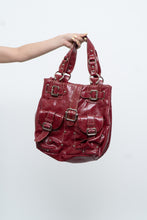 Load image into Gallery viewer, Vintage x LE CHATEAU Faux Red Leather Oversized Purse