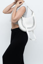 Load image into Gallery viewer, INC x Faux White Leather Chain Purse