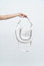 Load image into Gallery viewer, INC x Faux White Leather Chain Purse