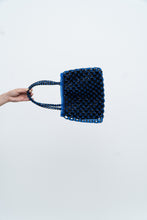 Load image into Gallery viewer, Vintage x Black, Blue Beaded Purse