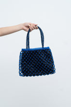 Load image into Gallery viewer, Vintage x Black, Blue Beaded Purse