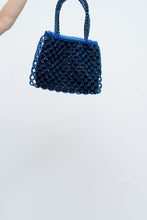 Load image into Gallery viewer, Vintage x Black, Blue Beaded Purse