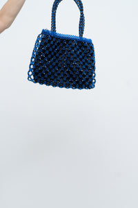 Vintage x Black, Blue Beaded Purse