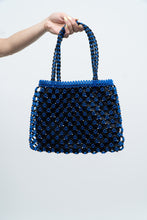Load image into Gallery viewer, Vintage x Black, Blue Beaded Purse