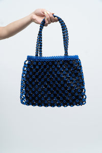 Vintage x Black, Blue Beaded Purse