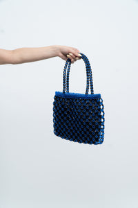 Vintage x Black, Blue Beaded Purse