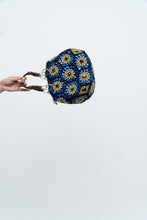 Load image into Gallery viewer, Vintage x Blue, Black Floral Beaded Purse