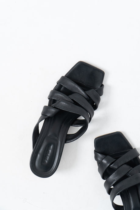 VINCE x Black Butter Leather Strappy Sandals (7)