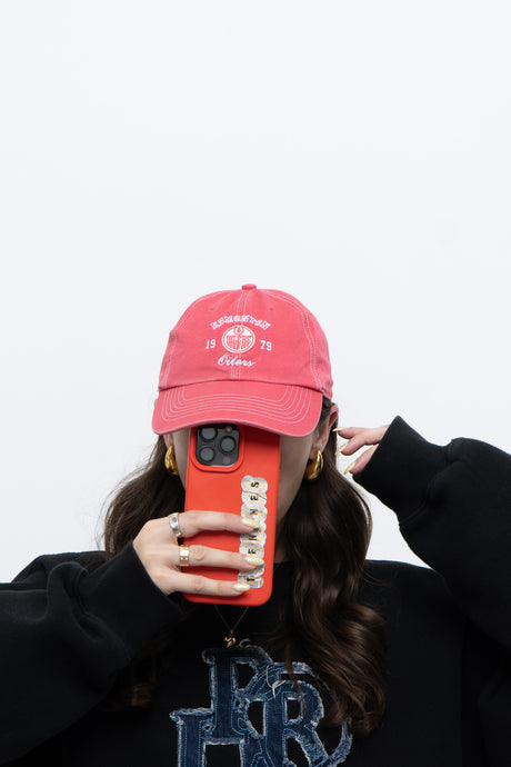 Vintage x EDMONTON OILERS Pink, Red Strapback Hat (2 Available)