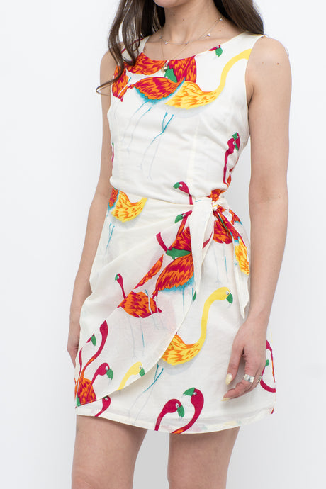 Vintage x RUBY BELLE Flamingo Mini Dress (S, M)