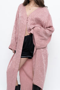 SMASH & TESS x Deadstock Blush Pink Floral Satin Flowy Top (S-XL)