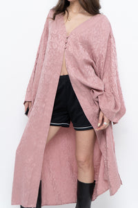 SMASH & TESS x Deadstock Blush Pink Floral Satin Flowy Top (S-XL)