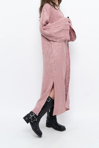 SMASH & TESS x Deadstock Blush Pink Floral Satin Flowy Top (S-XL)