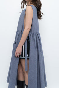 CECIBIRBONA CUCITO A FIRENZE x Denim Apron Dress (S-XL)