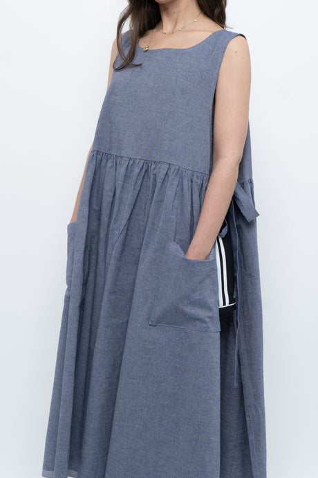CECIBIRBONA CUCITO A FIRENZE x Denim Apron Dress (S-XL)